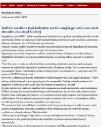 India machine tool industry growth